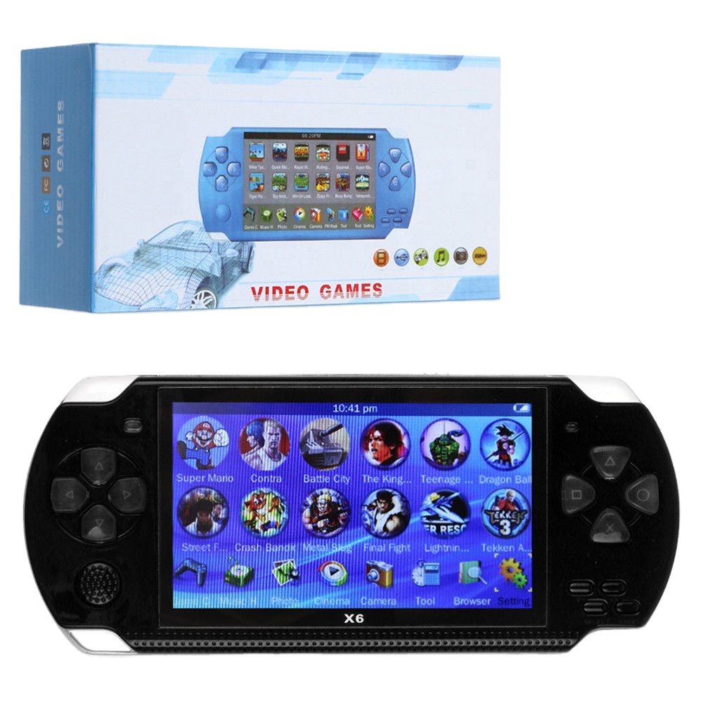Игровая консоль HD X6 с экраном 4,3 дюйма для PSP, портативная игровая аркадная консоль с поддержкой Mp4 плеера, ТВ, игровая консоль