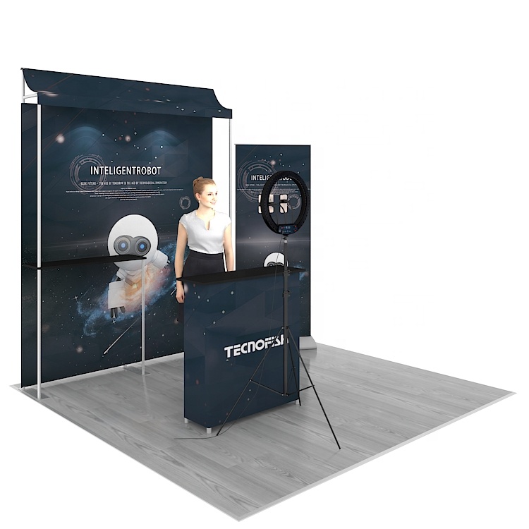 Company New Design Portable Easy Install Customized Graphic Backdrop Stand For Live Broadcast