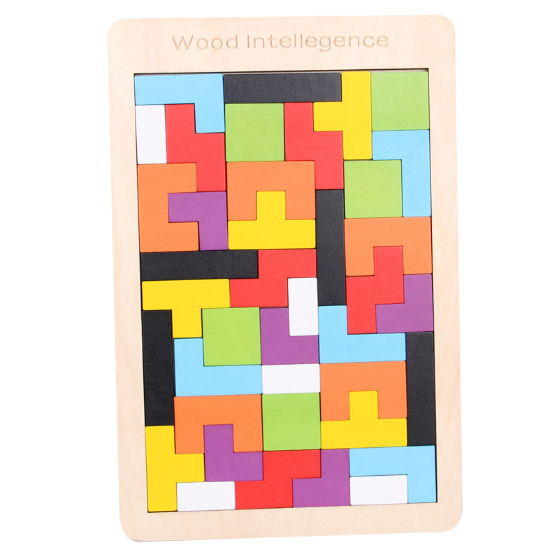 Экологичная головоломка на заказ, головоломка Tangram, Обучающие деревянные игрушки для детей
