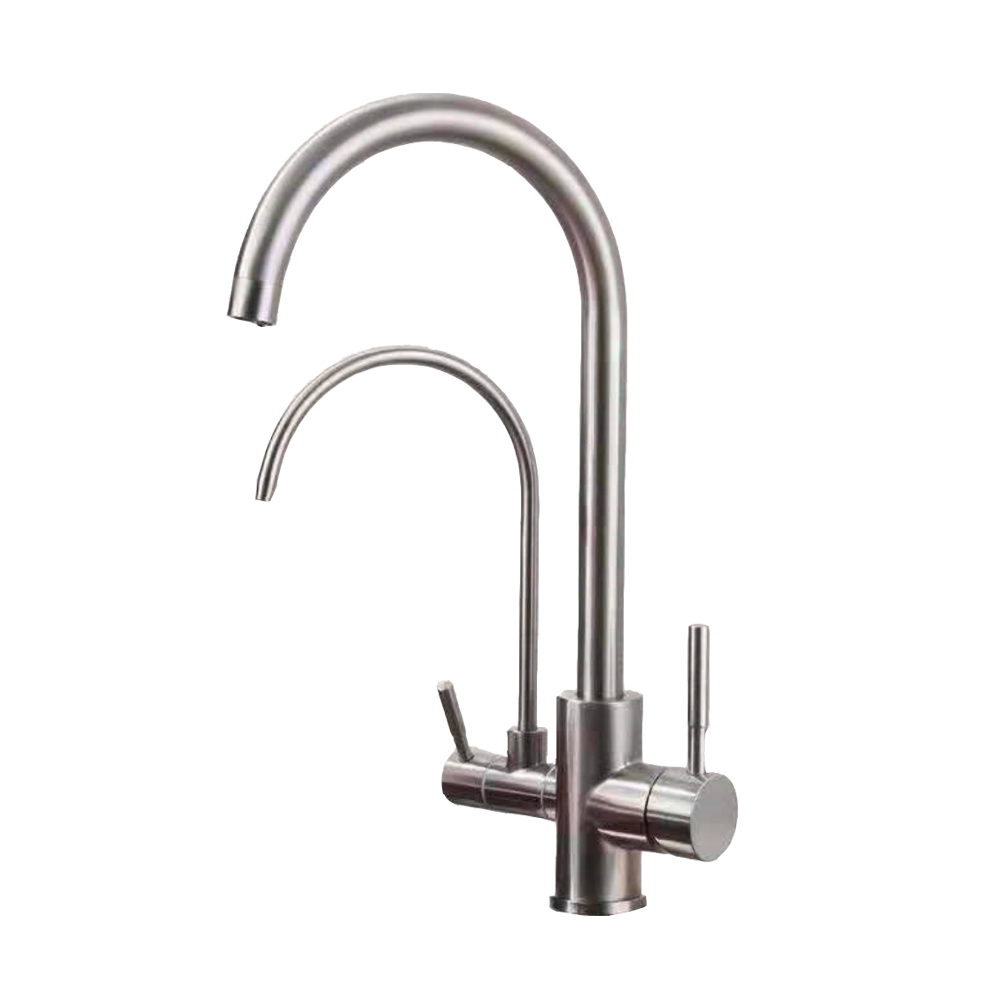 304 Sus Deck Mounted Black Kitchen Faucets Pull Out Hot Cold Water Filter Tap for Kitchen Three Ways Sink Mixer Kitchen Faucet