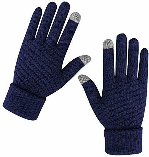 Wholesale Spot Goods Winter Adult Gloves Touch Screen Knitted Double Thickened Gloves for Men Outdoor Driving