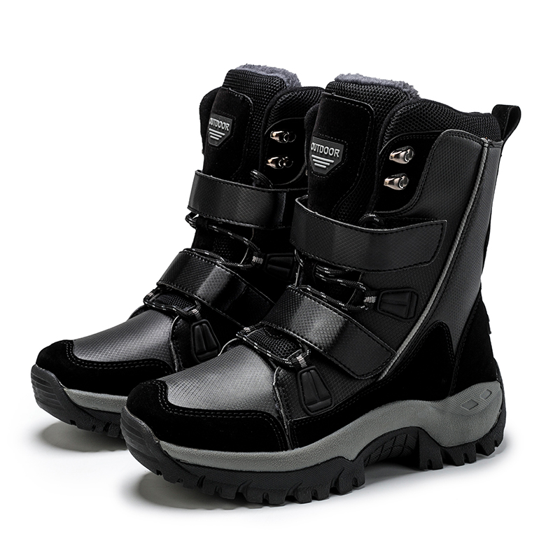 Outdoor Fur Winter Women's Boots Fashion Ladies Duck Bot Warm Ladies Leather Snow Boots