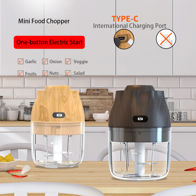 250ml Rechargeable Portable Meat Grinder Machine Kitchen Household Mini Electric Meat Grinders