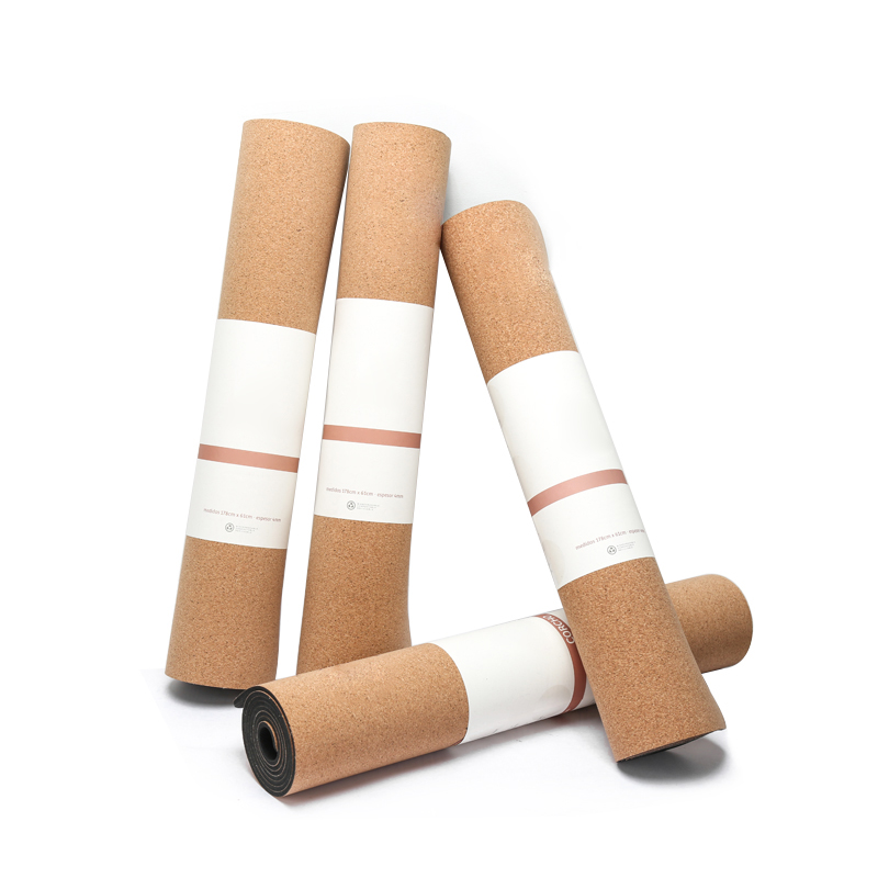 Keepeak 2021 hot sell oem high quality personalized print design eco friendly natural rubber cork yoga mat for yoga training