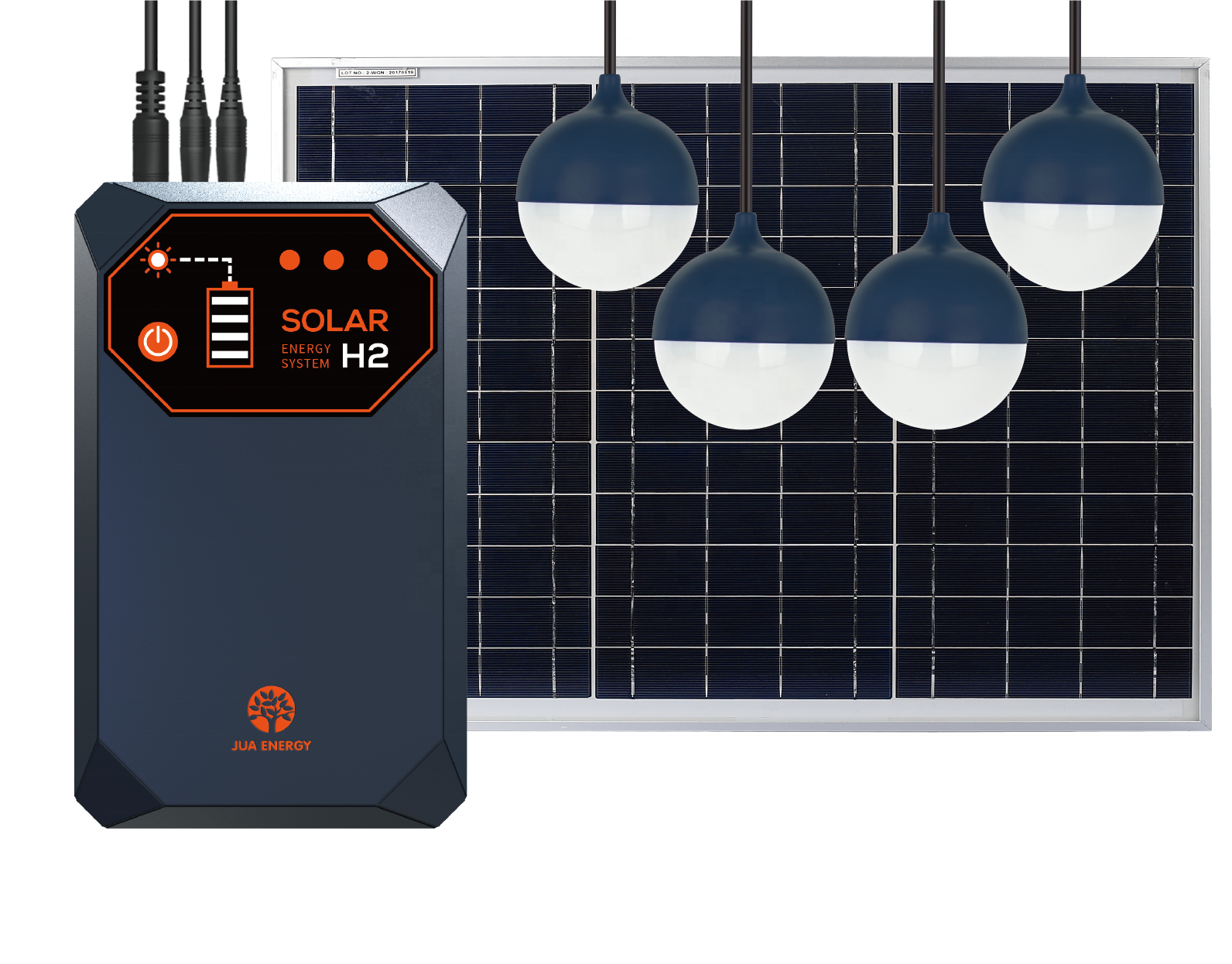 Alternative Energy Generator 20W Off Grid Stand Alone Solar Power System with 4 LED Lamps 56Wh LFP Battery