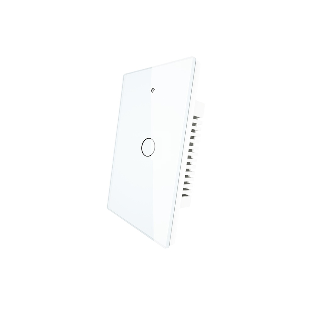 Умный настенный выключатель Tuya zigbee, дистанционное управление, 1 клавиша, белая подсветка, переключатель без нейтрального провода и конденсатора