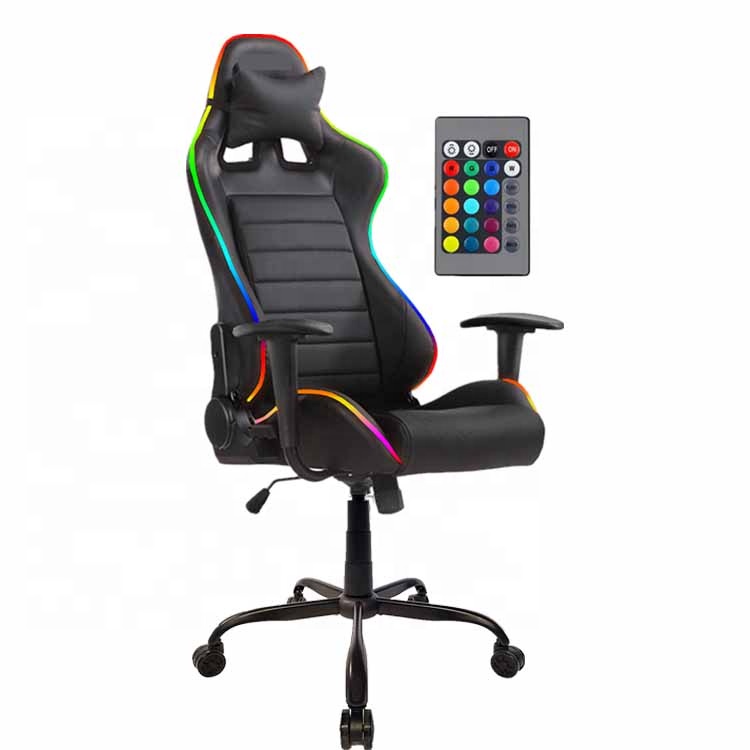 2020 NEW OEM design in stocked fast delivery RGB LED light race game chair ps4 pro 1tb silla gamer gaming chair racing seats