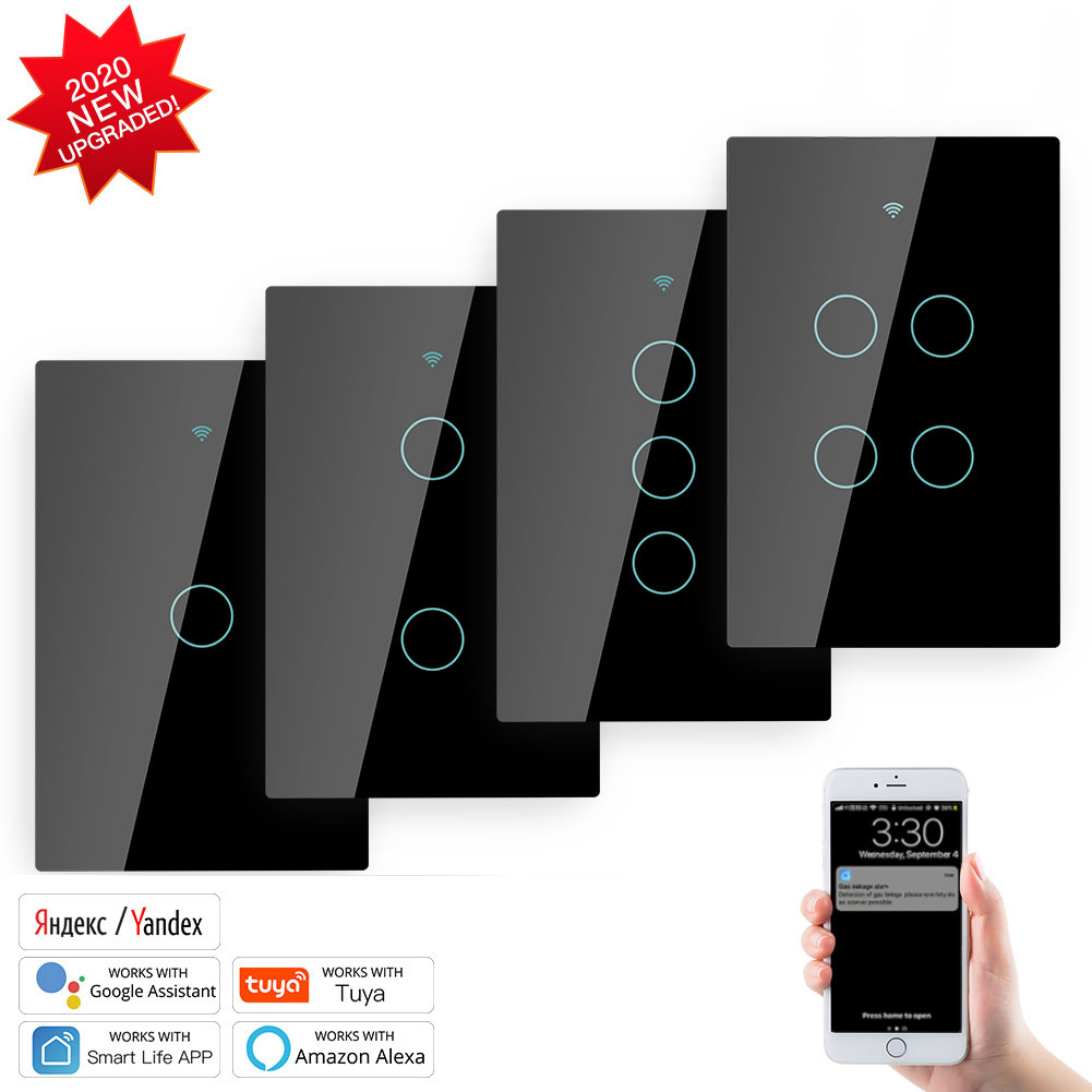 Zigbee Z-wave настенный сенсорный выключатель Smart Light переключатель нулевой провод/без нейтральный провод не конденсатор с алюминиевой крышкой, приложение Smart Life/tuya 2/3 способ прерыватель Wi-Fi