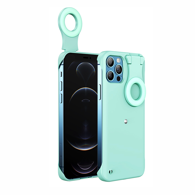 Для Iphone 12 Pro Max Tiktok светодиодный флип световое кольцо чехол для мобильного телефона с селфи кольцо свет мигает спереди