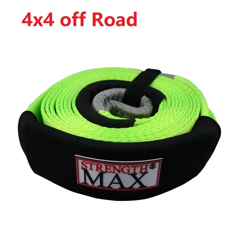 4x4 Off Road Tow Rope Thickened Trailer Rope / Trailer Belt OEM ODM 100% Polyester 15T 9M