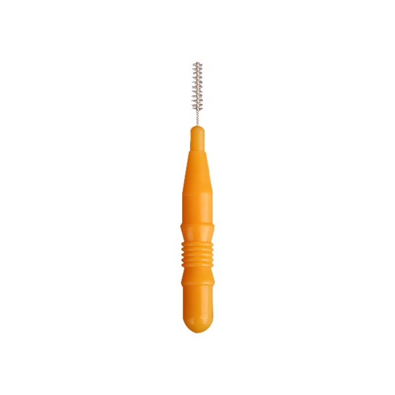 durable I style plastic reusable toothpick brush red orthodontic interdental brush
