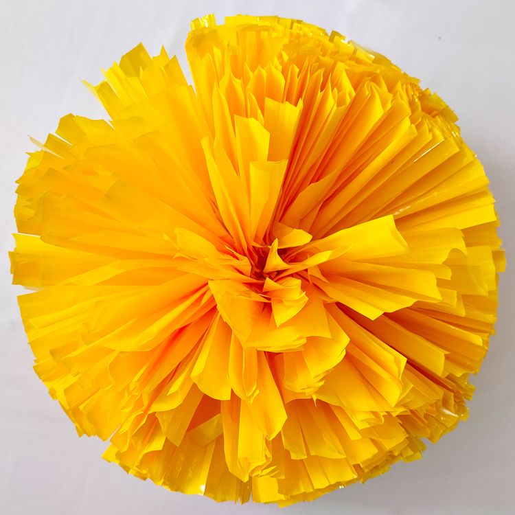Chinese Manufacturer Adult Flash Cheerleader Pompom Easy To Carry Yellow Pompom