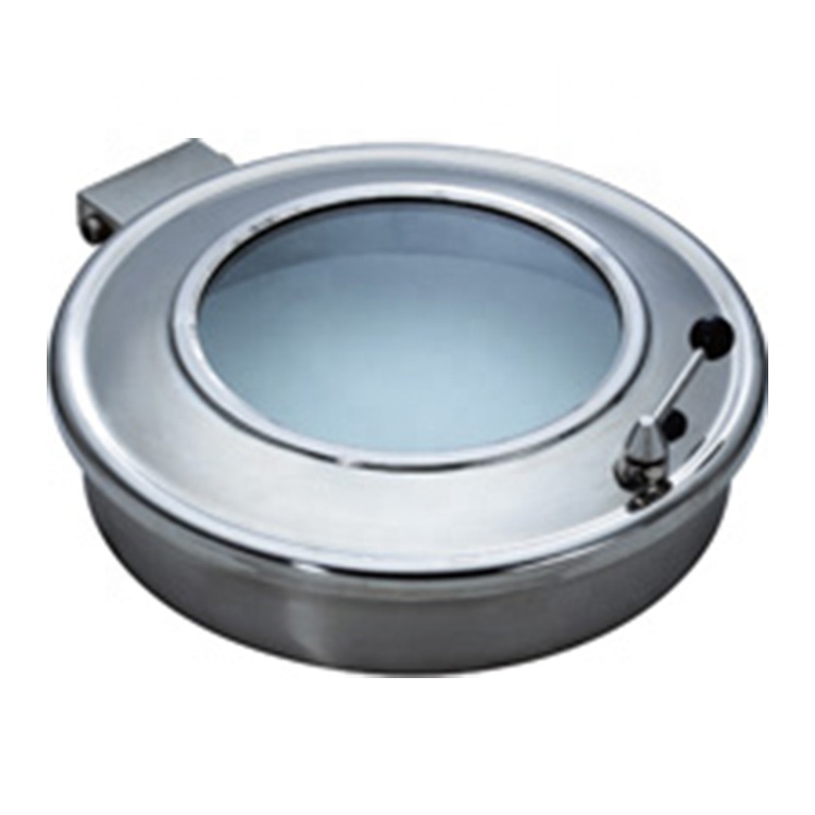 Durable Using Stainless Steel Round Manhole Cover with sight Manhole With Wheel Handle