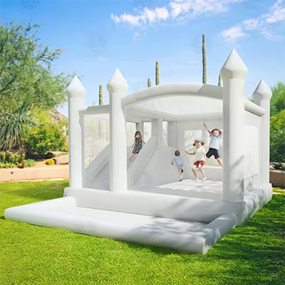 2024 New Style Outdoor White Wedding Bouncer Inflatable House Jumping Bouncy Castle