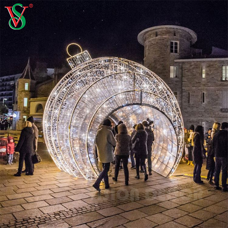 Outdoor Christmas LED Large Round Ball Motif Lights for Festival Decorations
