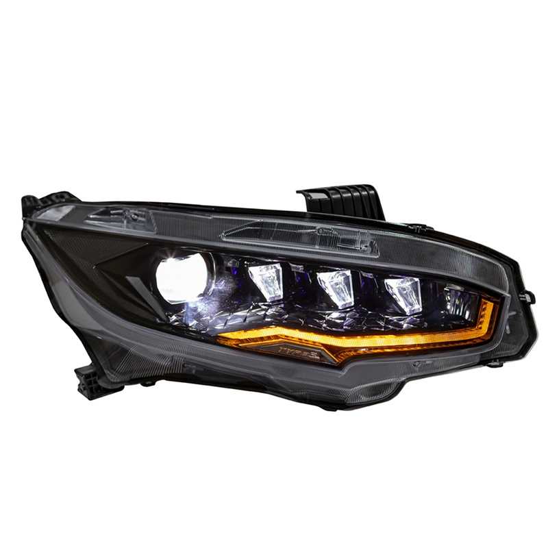 Archaic full led for honda Civic headlight sedan&hatchback 2016-2021 DRL front lamp180 degree rotation sequential turning signal