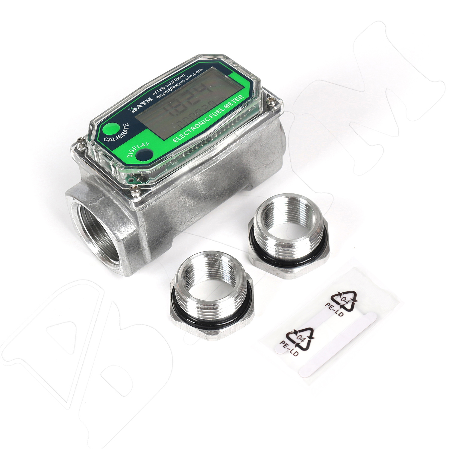Расходомер турбины BAYM 3/4 "BSPT/NPT расходомер топлива на входе/выходе ЖК-дисплей расходомер для дизельного керосинового бензина 10-100 ЛПМ