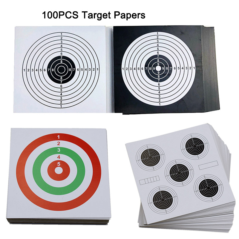 5.5inch 100PCS Target Papers for Shooting Practice Training Accessories
