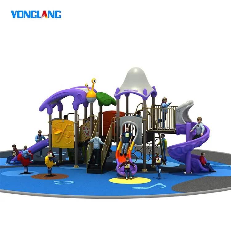 Kids Playground Equipment Outdoor Brand Design Large Children Kids Commercial Outdoor Playground Equipment Plastic Slides