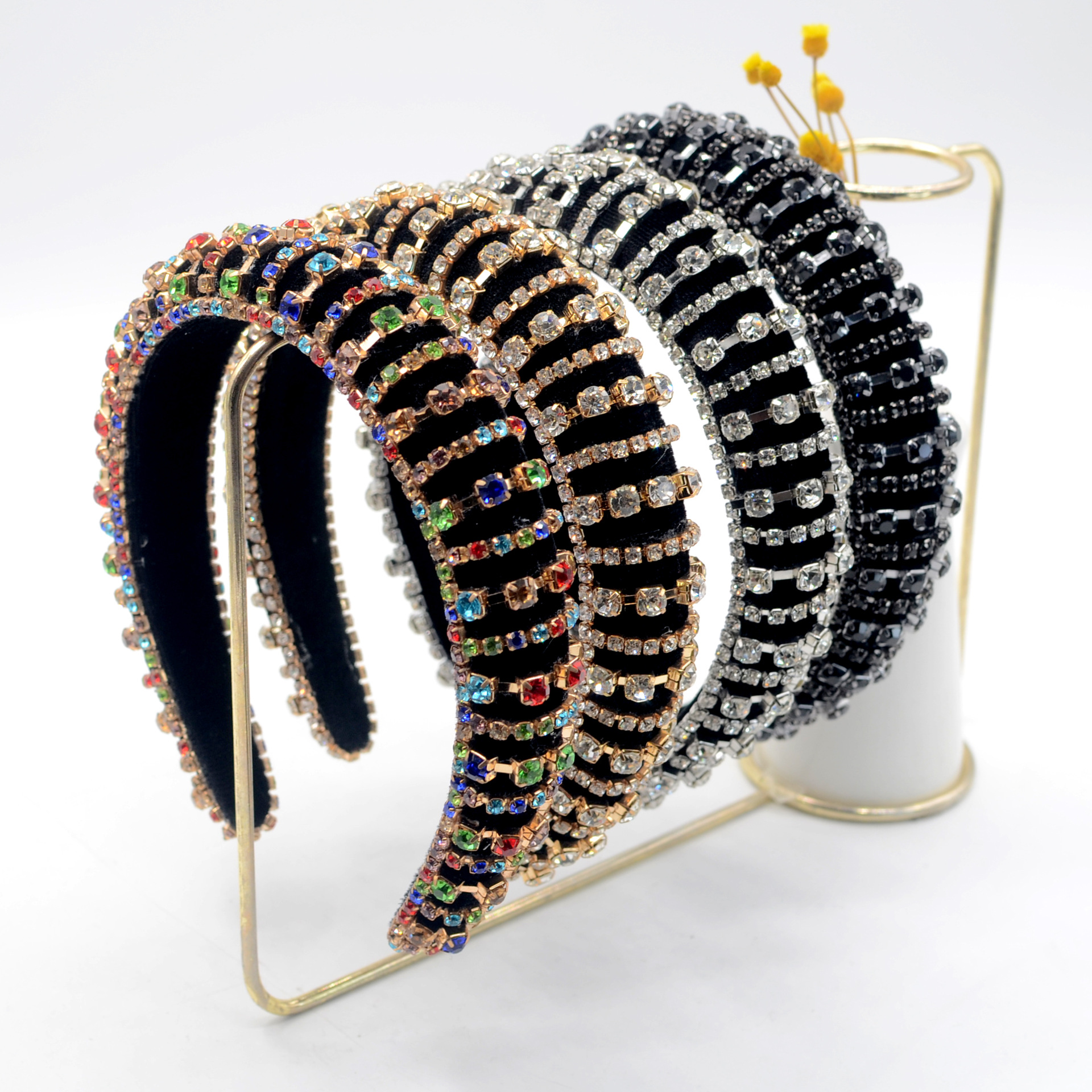 Colorful Diamond Jewelry Rainbow Crystal Headband Fashion Luxury Baroque Hair accessories
