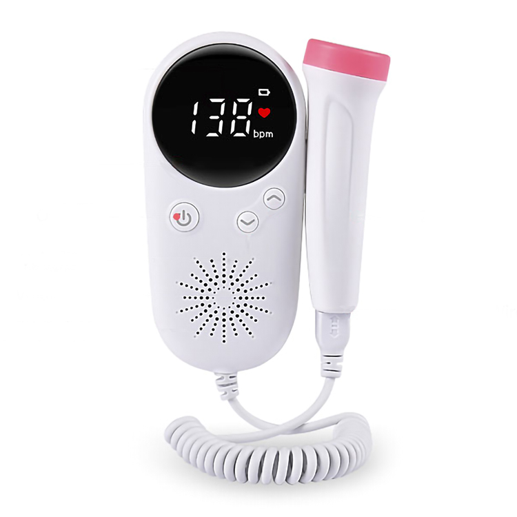 Home Easy Use doppler fetal monitor with usb rechargeable fetal doppler ultrasound