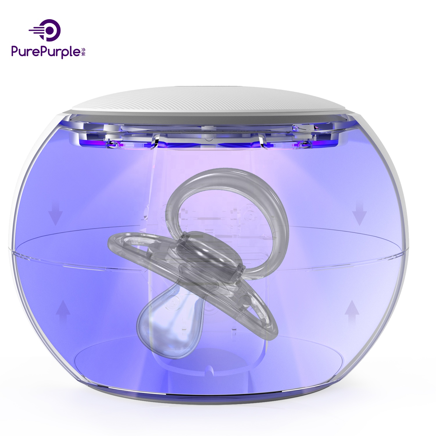 Portable UV C Pacifier Sterilizer Case UV Disinfection Box Rechargeable Sanitizer for baby Outdoor UVC sterilizing box