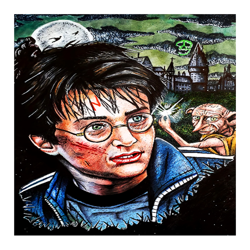digital printed harry potter knitwear fabric 100cotton with no moq