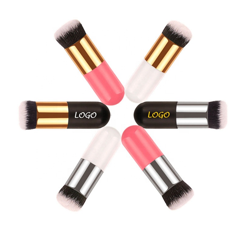 Private Label Professional Single Liquid Foundation Makeup Brush Flat Cream Makeup Brushes Big Fat BB Cream Loose Powder Brushes