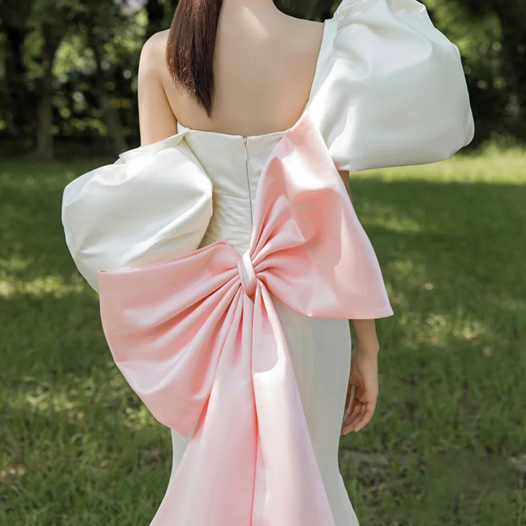 2021 Fashion Elegant Off Shoulder Short Satin Wedding Dresses Sweetheart High Quality Lace Wedding Bride Gown
