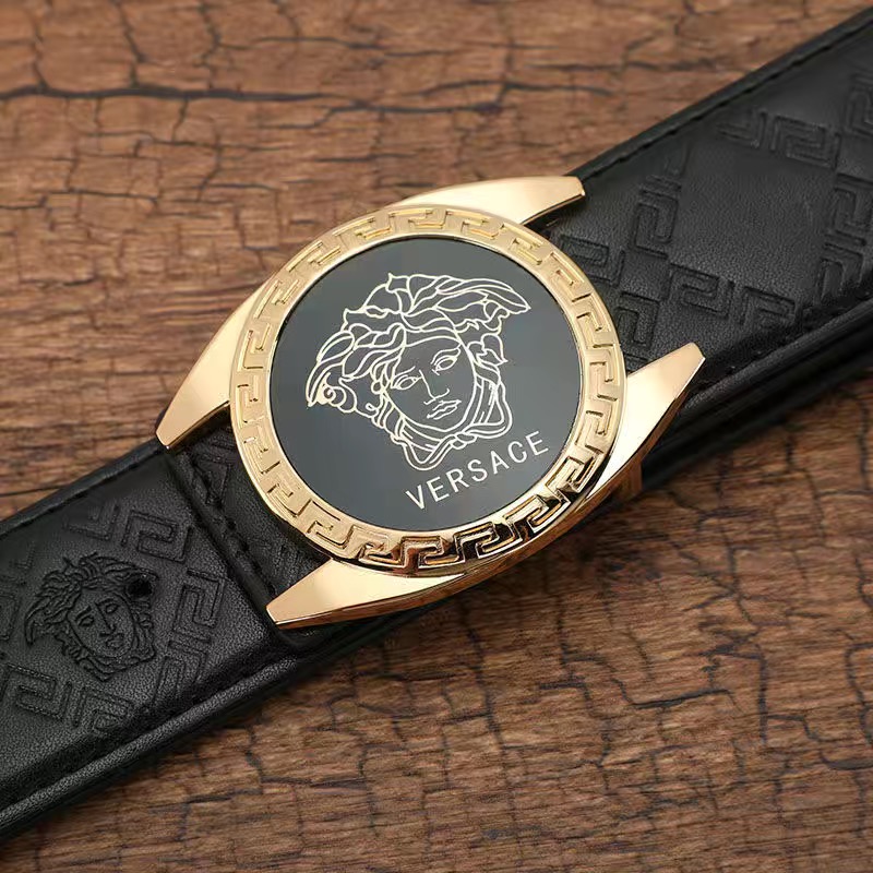 Men Leather Belt Fashion Trendy Rhinestone Buckle Luxury Famous Brand Designer Wholesale Discount (NO box)