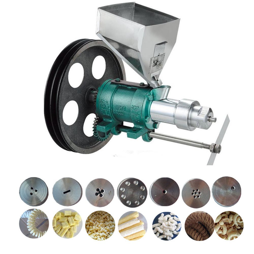 good price corn puffed extrusion machine with 14 dies/corn extruder to make maize puffed food ready to eat no need dry again