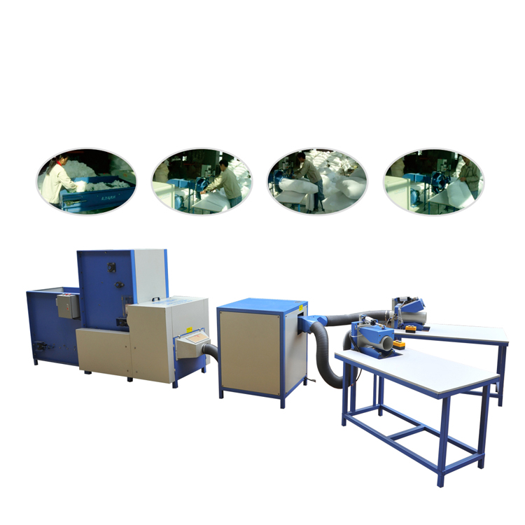 Wool polyester fiber cotton opening double head pillow filling machine for sofa factory online sales with fast delivery