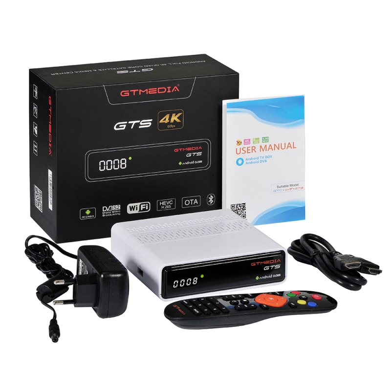 4K ТВ спутниковый беспроводной приемник android 6,0 ТВ коробка WIFI DVB-S/S2 спутниковый приемник android Смарт ТВ коробка