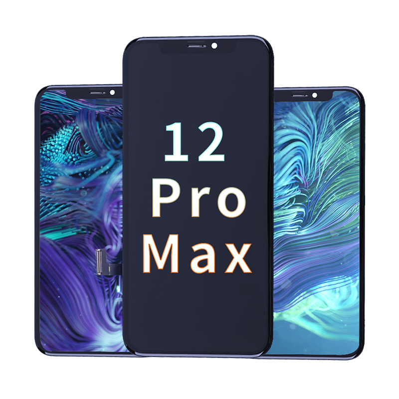 Сенсорный экран для мобильного телефона + рамка + oca + Переднее стекло для Iphone 12 Pro Max, Замена ЖК-экрана Incell