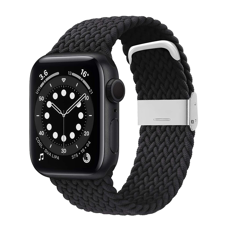 Регулируемый эластичный нейлоновый Плетеный ремешок для Apple Watch Band 44 мм 40 мм 42 мм 38 мм