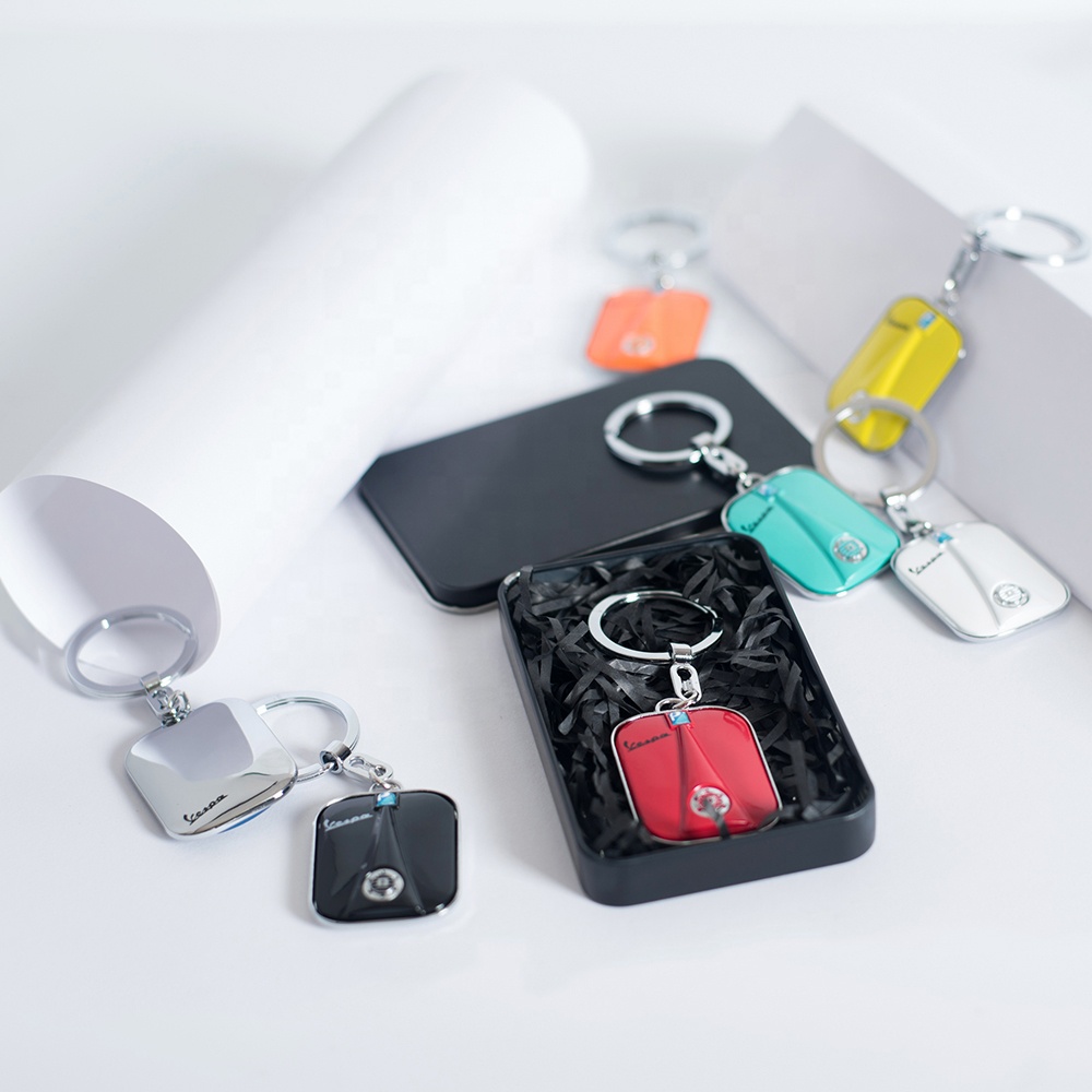 vespa parts cute custom metal keychain key holder ring custom logo vespa sprint gts lx125 custom Keychain