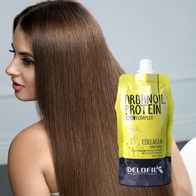 Delofil Top quality natural Nutrition protein hair darkening morocco argan oil hair treatment