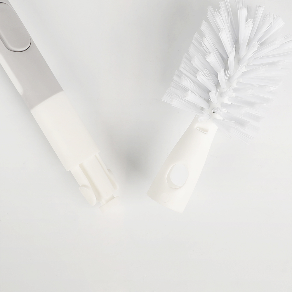 Kitchen Dispensing Bamboo Baby Bottle Cleaning Brush Set