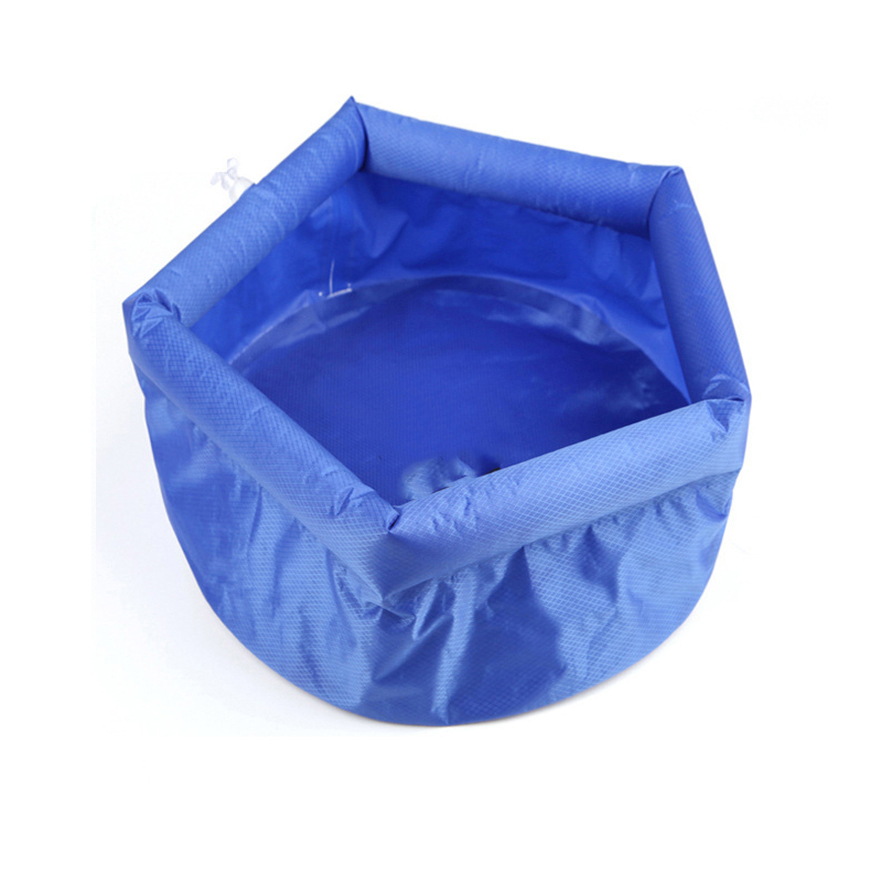 Concave-convex outdoor folding bucket camping travel washbasin bubble-filled foot bucket portable inflatable rinse basin