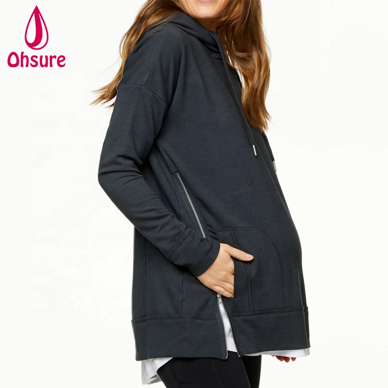 Fashion Comfortable Casual Pullover Hoodies Maternity Clothing Breastfeeding Jumper Custom Maternity Hoodies