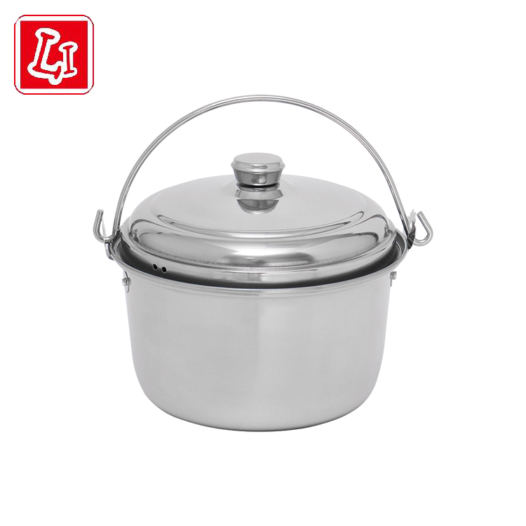 Stainless steel tableware pot with handle household soup pot kitchen products