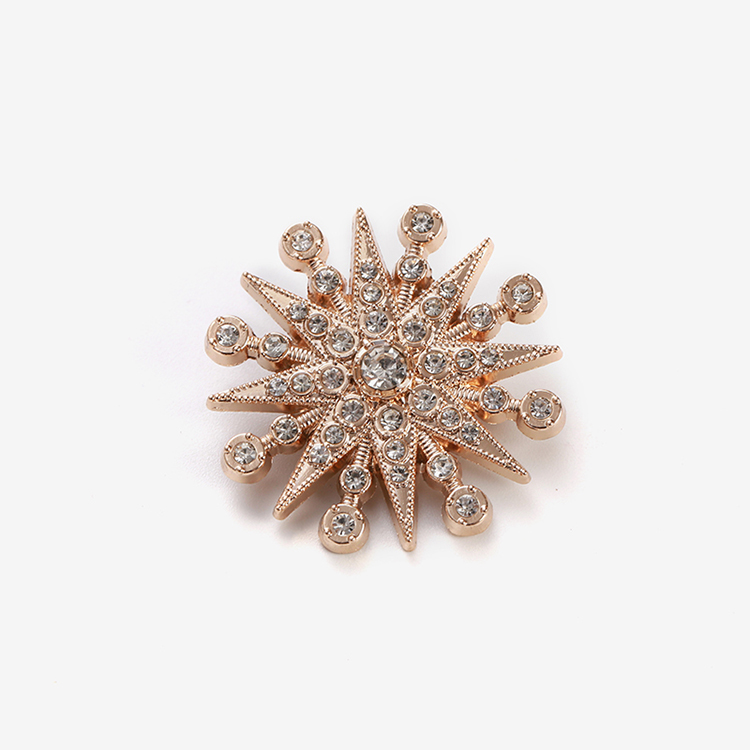 High Quality Fashion Jewelry Pin Alloy Rhinestone Wedding Flower Brooch For Everyone