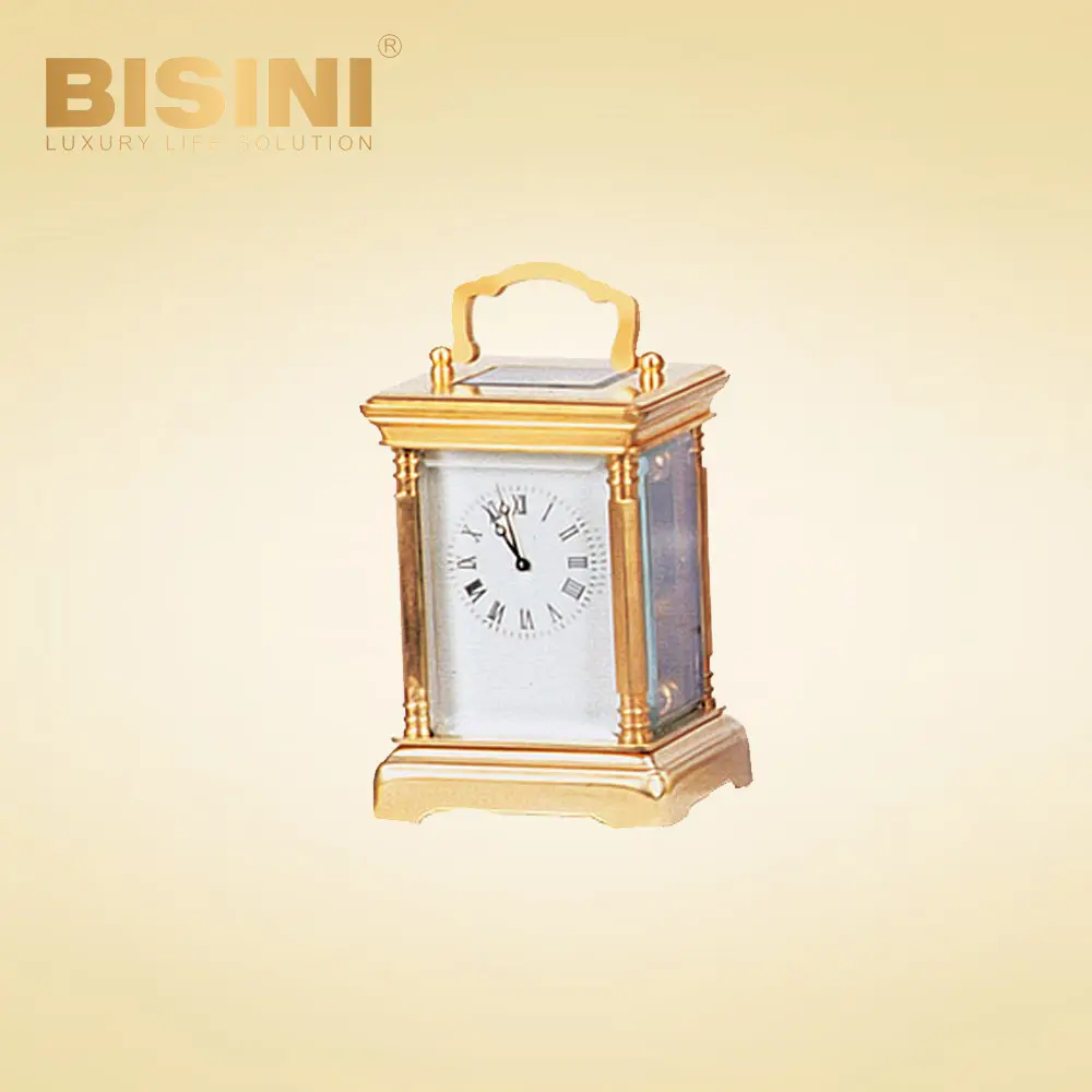 Miniature simple Small Square Leather table clock Household table-top timepiece