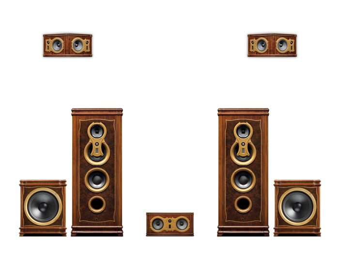 HIVI Лебеди F8 проектор для домашнего кинотеатра Античная Hi-Fi система домашнего кинотеатра спереди F8 центр F10C сзади F10R сбоку F10R Sub15F F10M пассивный динамик