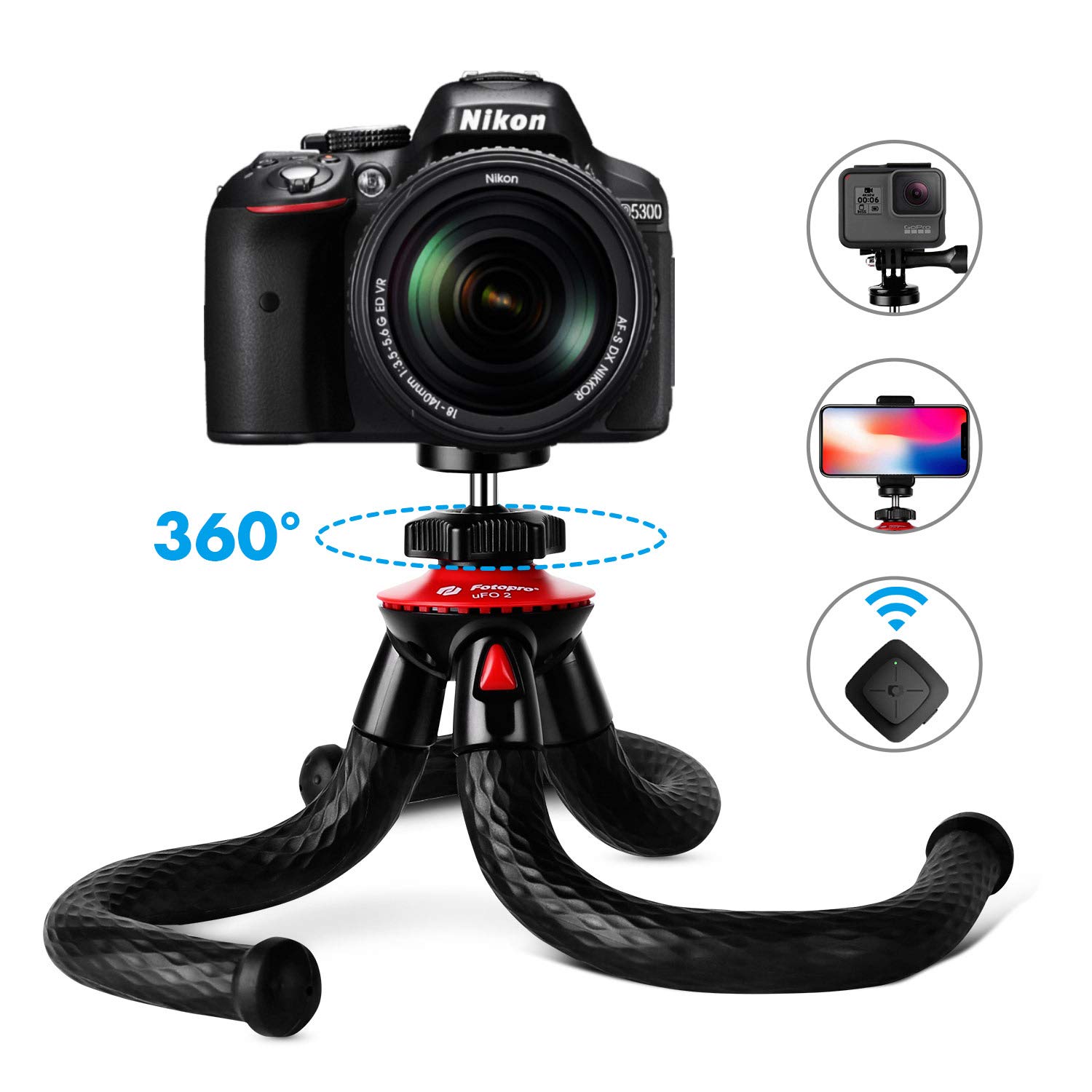 Профессиональная фотосъемка водонепроницаемый 360 градусов смартфон гибкий мини-штатив Octopus штатив-Трипод для мобильного телефона цифрового однообъективного зеркального фотоаппарата
