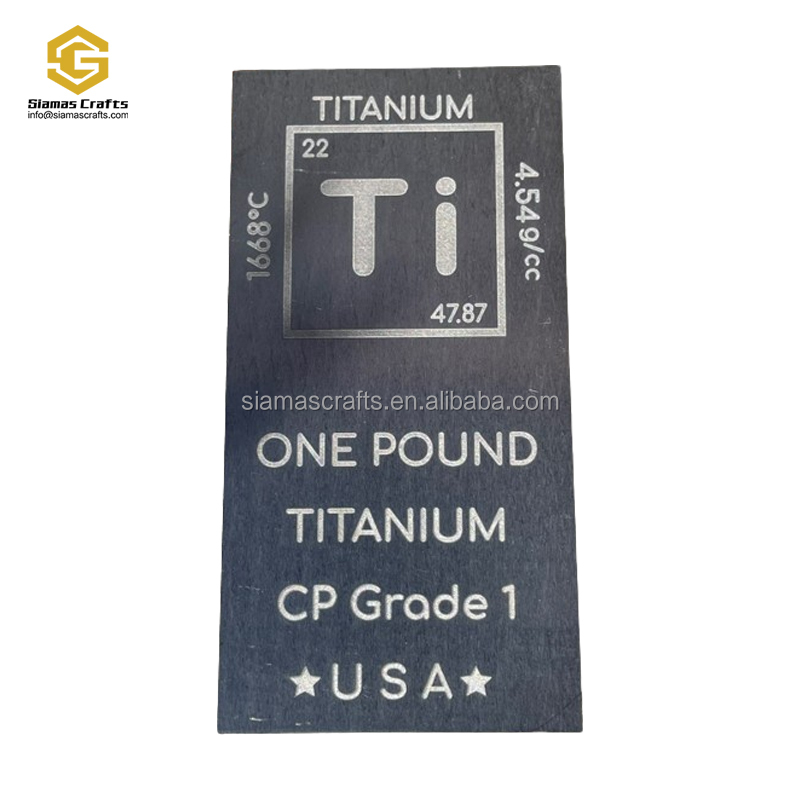 1 Oz Troy Ounces USA America Chemistry Element Design .999 Fine 1 lb Titanium Investment Bar