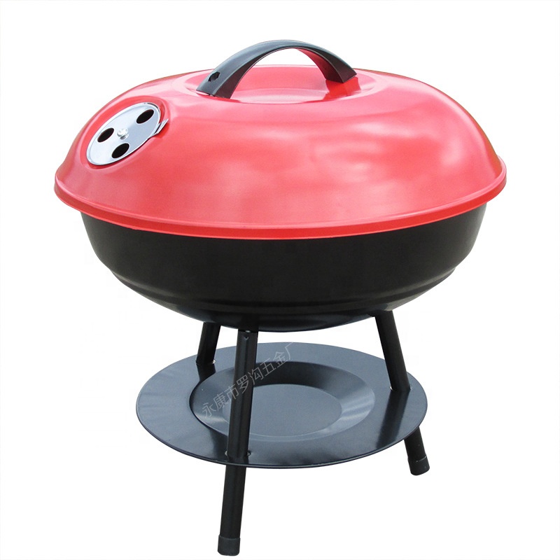 customize 14 inches Mini Apple round bbq stove colourful barbecue, non-stick Ball barbeque grill garden outdoor kitchen tools