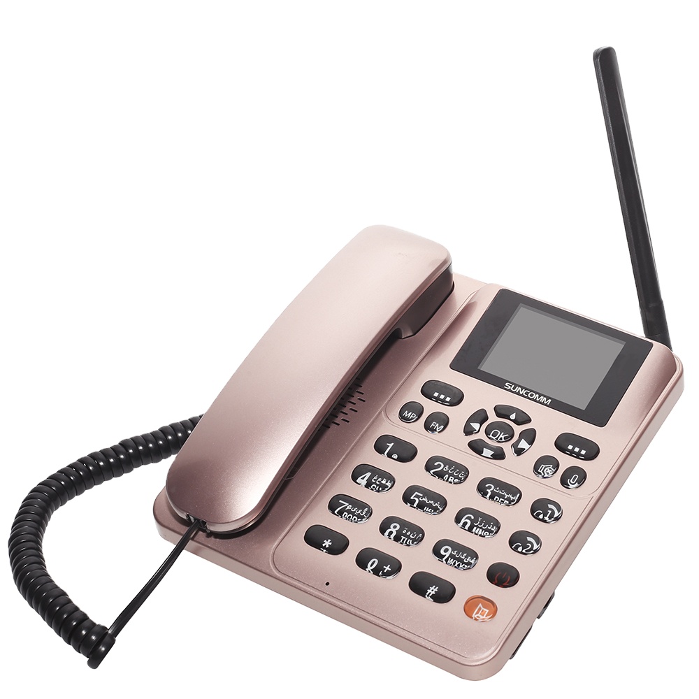 Quad-band wireless desktop phone FM Mp3 MUTE RECORD Dual sim SUNCOMM G678