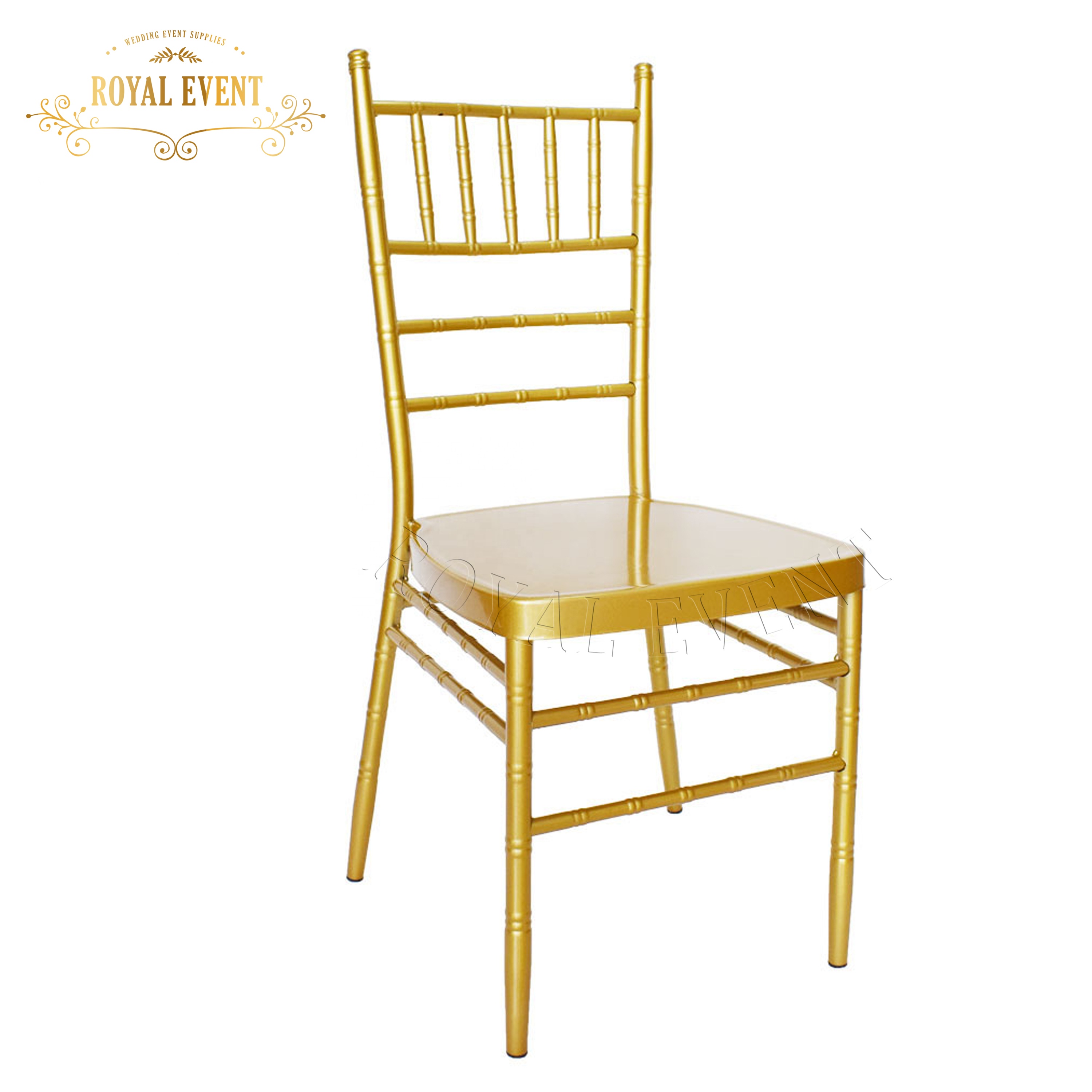 Wholesale Cheaper Wedding Tiffany Chairs Golden Metal Stackable Chiavari Chair For Sale