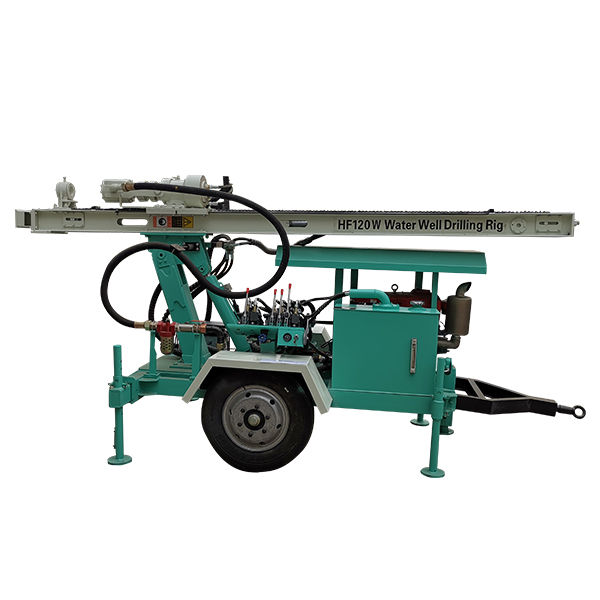Easy operation HF120W Agricultural irrigation system diesel engine100m water well drilling rig